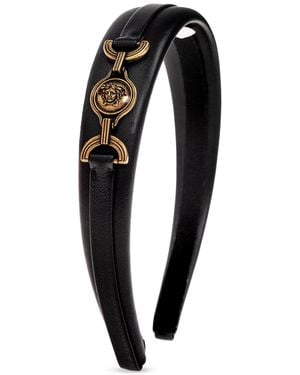 Versace Leather Headband - Black