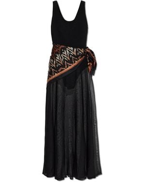 Zimmermann Dress With Sewn-In Bodysuit - Black