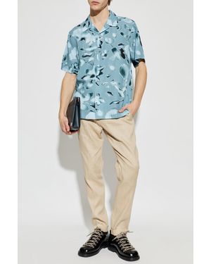 Paul Smith Pants With Rolled-Up Legs - Blue