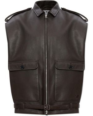 Courreges Leather Vest - Black