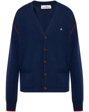 Vivienne Westwood Cardigan With Cashmere Blend - Blue