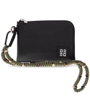DSquared² Leather Pouch With Detachable Strap - Black
