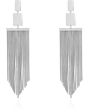 Isabel Marant Brass Earrings 'Fringe' - White