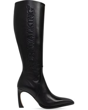 Off-White c/o Virgil Abloh Heeled Boots 'For Walking Loop' - Black
