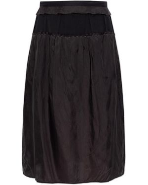 Maison Margiela Skirt With Topstitching - Black