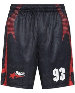 A Bathing Ape Shorts With Logo - Blue