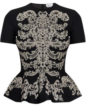 McQueen Top With Lurex Thread - Black