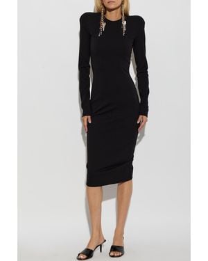 DSquared² Dress With Sewn-In Shoulder Pads - Black