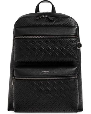 Ferragamo Leather Backpack - Black