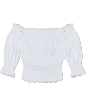 Dolce & Gabbana Top With Lace Trim - White