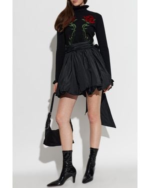 Blumarine Skirt With A Wide Waistband - Black