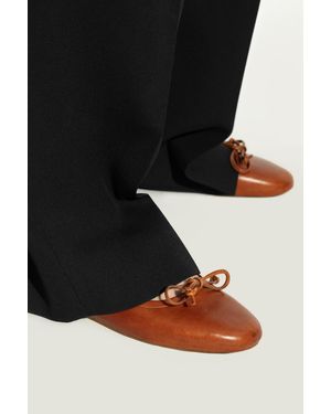 JW Anderson Leather Ballet Flats - Black