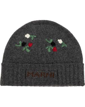 Marni Embroidered Cap - Black