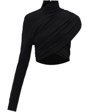 Courreges Top With An Asymmetric Cut - Black