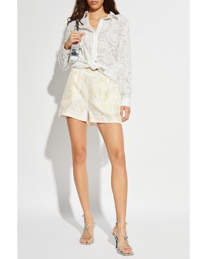 Versace Silk Shorts - Natural