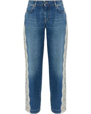 Dolce & Gabbana Jeans With Lace Side Stripes - Blue