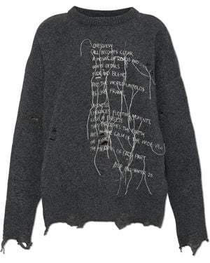 Akep Jumper With A Vintage Effect - Grey