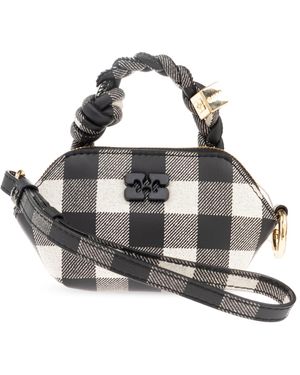 Ganni Pouch With An Application - Black