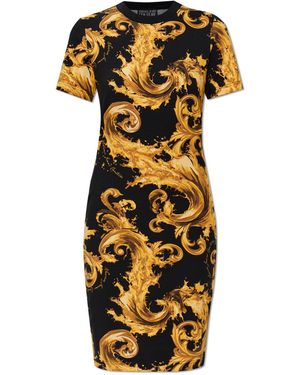 Versace Jeans Couture Dress With "Barocco" Pattern - Metallic