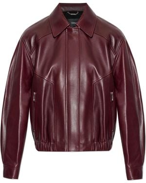 Versace Leather Jacket - Red
