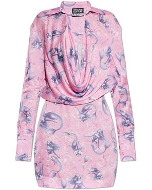 Versace Jeans Couture Dress With Print - Pink