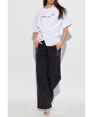 Marc Jacobs Draped T-Shirt With Appliqué - White