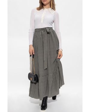 Chloé Silk Skirt With Pockets - Gray