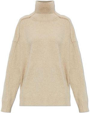 Rethinkit Studios Turtleneck With Logo Patch - Natural