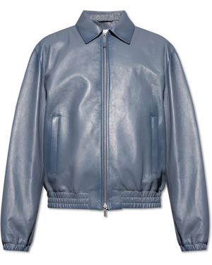 Ferragamo Leather Jacket - Blue
