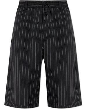Y-3 Striped Pattern Shorts - White