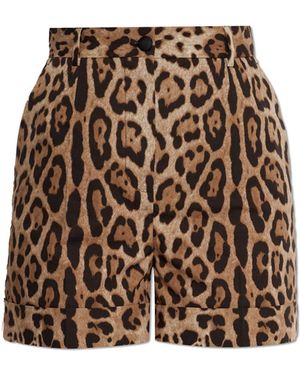 Dolce & Gabbana Animal Print Pants - Brown