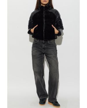 Moose Knuckles Fake Fur Jacket - Black
