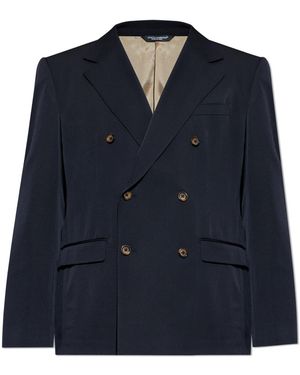 Dolce & Gabbana Double-Breasted Blazer - Blue
