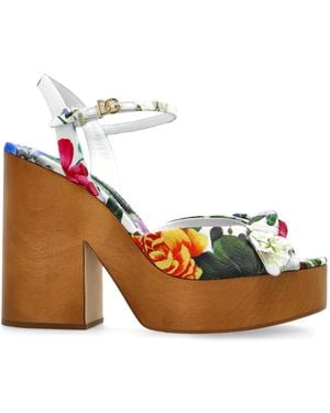Dolce & Gabbana Platform Sandals - White