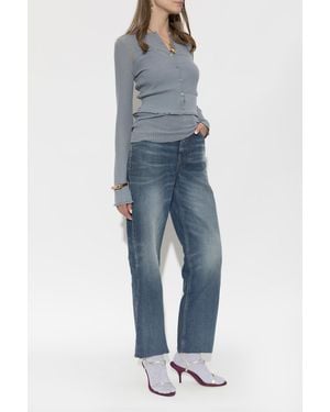Chloé Wool Cardigan With Top - Blue