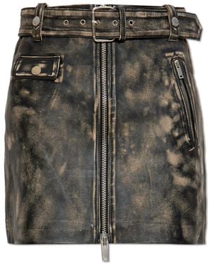 Gestuz Leather Skirt 'Gzrylee' - Black