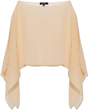 Balmain Silk Beach Poncho - Natural
