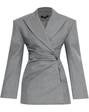 Balmain Dress With Decorative Draping - Grey