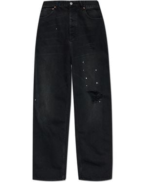 Vetements Vintage-Effect Jeans - Black