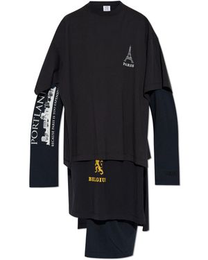 Vetements Loose-Fit Dress - Black