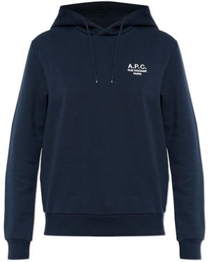 A.P.C. Sweatshirt With Embroidered Logo - Blue