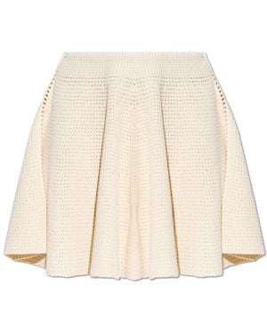 Alaïa Silk Shorts - Natural
