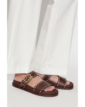 Fendi 'Feel' Slides - Red