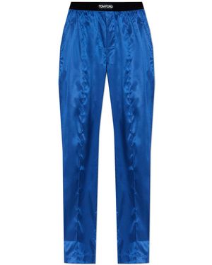 Tom Ford Silk Pyjama Bottoms - Blue