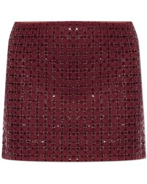 ROTATE BIRGER CHRISTENSEN Sequin Skirt - Red