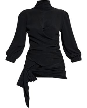 The Attico Top With "Z" Logo - Black