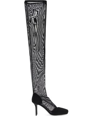 Courreges Long Heeled Boots - Black