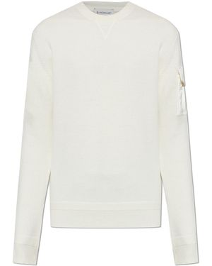 Moncler Jumper With Sleeve Pocket - White
