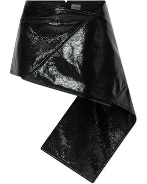 Courreges Lacquered Skirt - Black