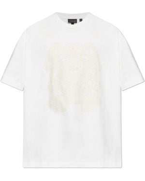 LACOSTE RUNWAY T-Shirt With Printed Logo - White